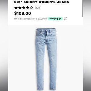 Levi 501 Skinny Jean